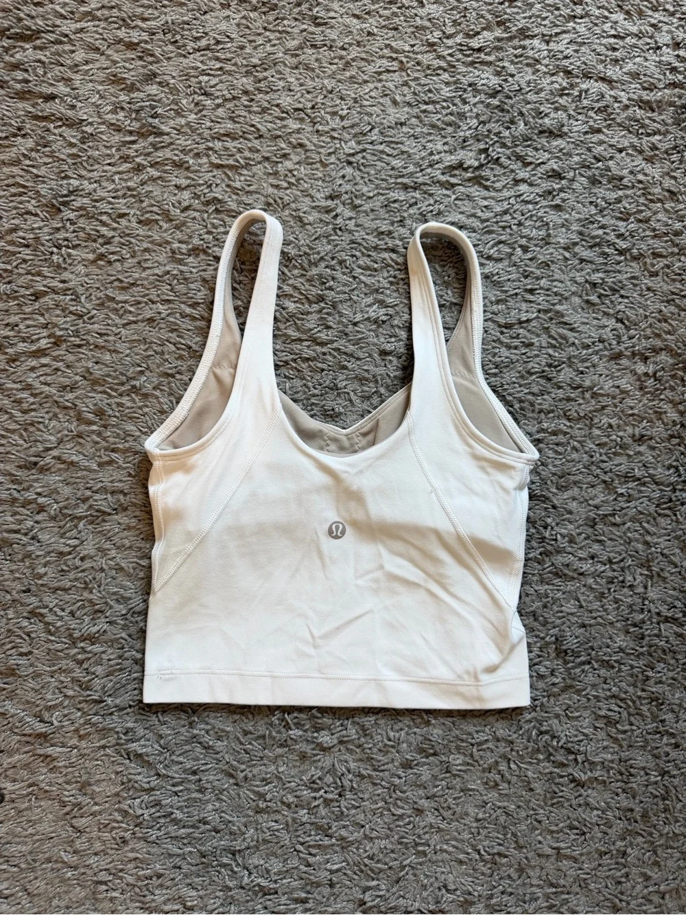 lululemon athletica White Crop Tank Top